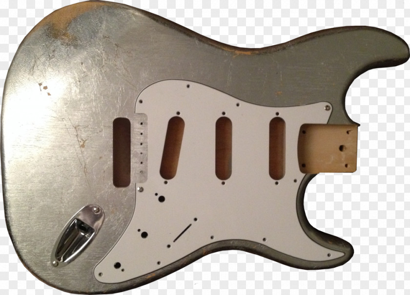 Electric Guitar Metal Fender Stratocaster Silver PNG