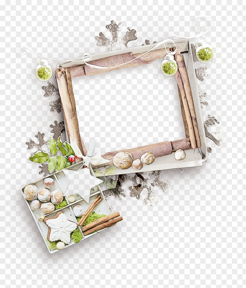 Picture Frame Christmas Tree And New Year Background PNG