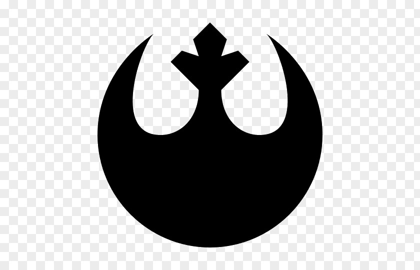 Black & White Rebel Alliance Symbol PNG