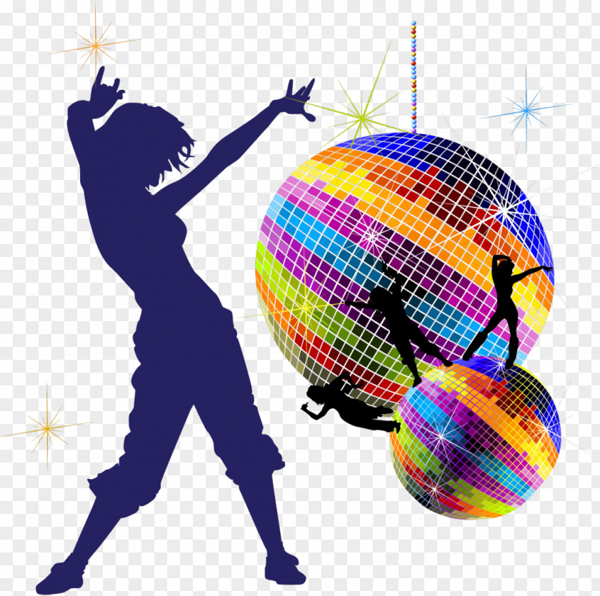 Disco Dance Art Poster PNG
