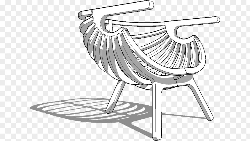 Lounge Chair Drawing SketchUp Line Art Dining Room PNG