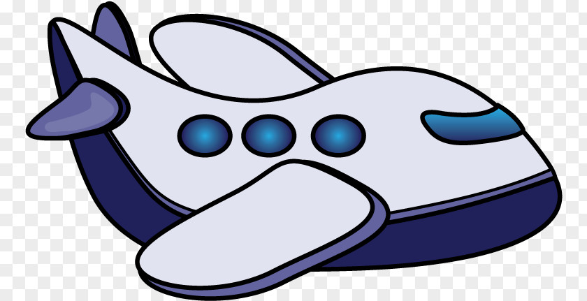 Electric Blue Smile Airplane PNG