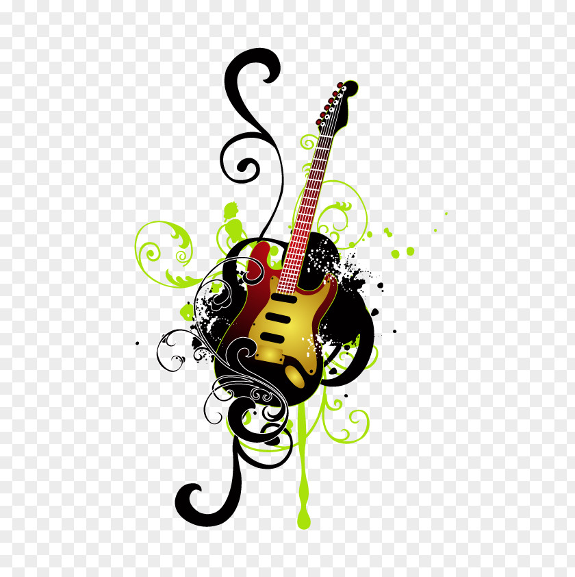 Guitar Poster Material Musical Instrument Illustration PNG