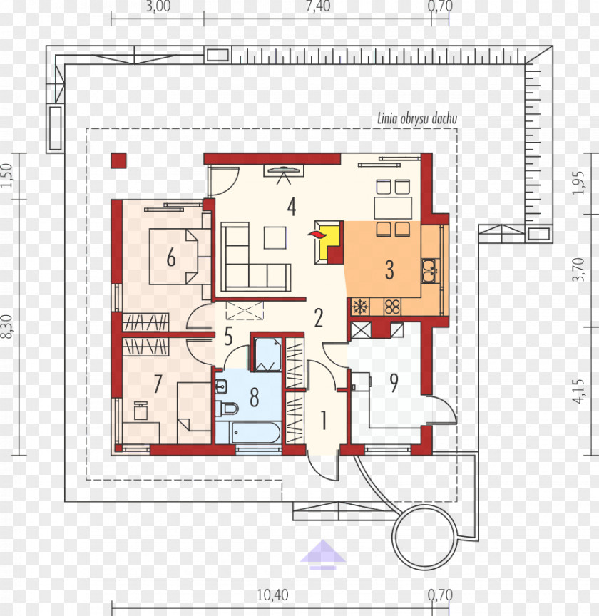 House Square Meter Project Architectural Engineering Plan PNG