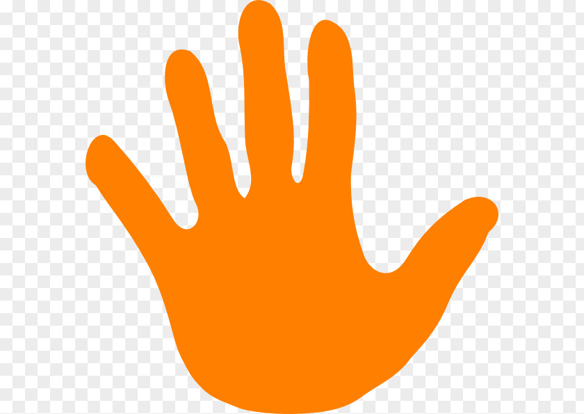 Orange Hand Cliparts Thumb Model Clip Art PNG