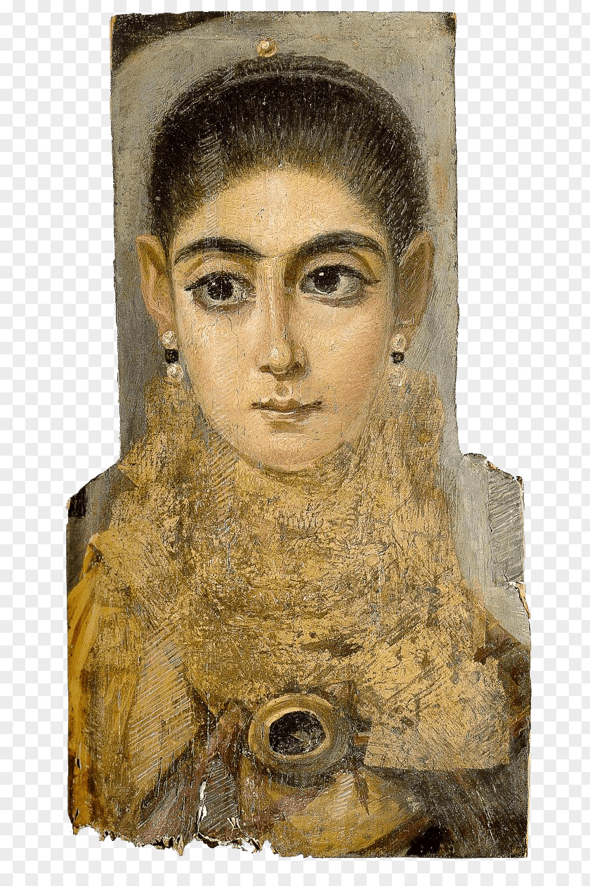 Painting Fayum Mummy Portraits Coptic Period Faiyum Musée Du Louvre Art PNG