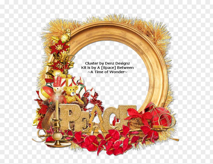 Design Christmas Ornament Petal Floral Picture Frames PNG