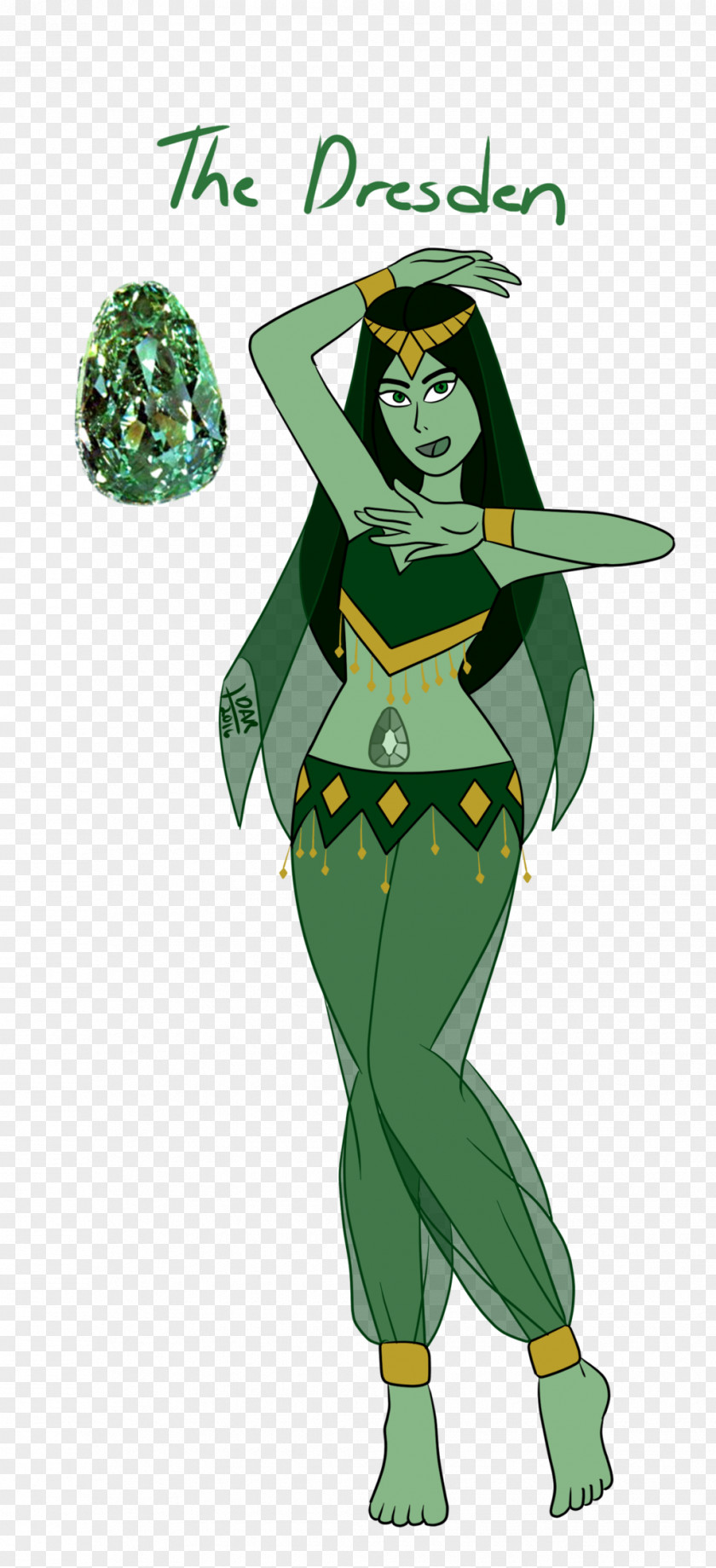 Plant Dresden Green Diamond Costume Design Cartoon PNG