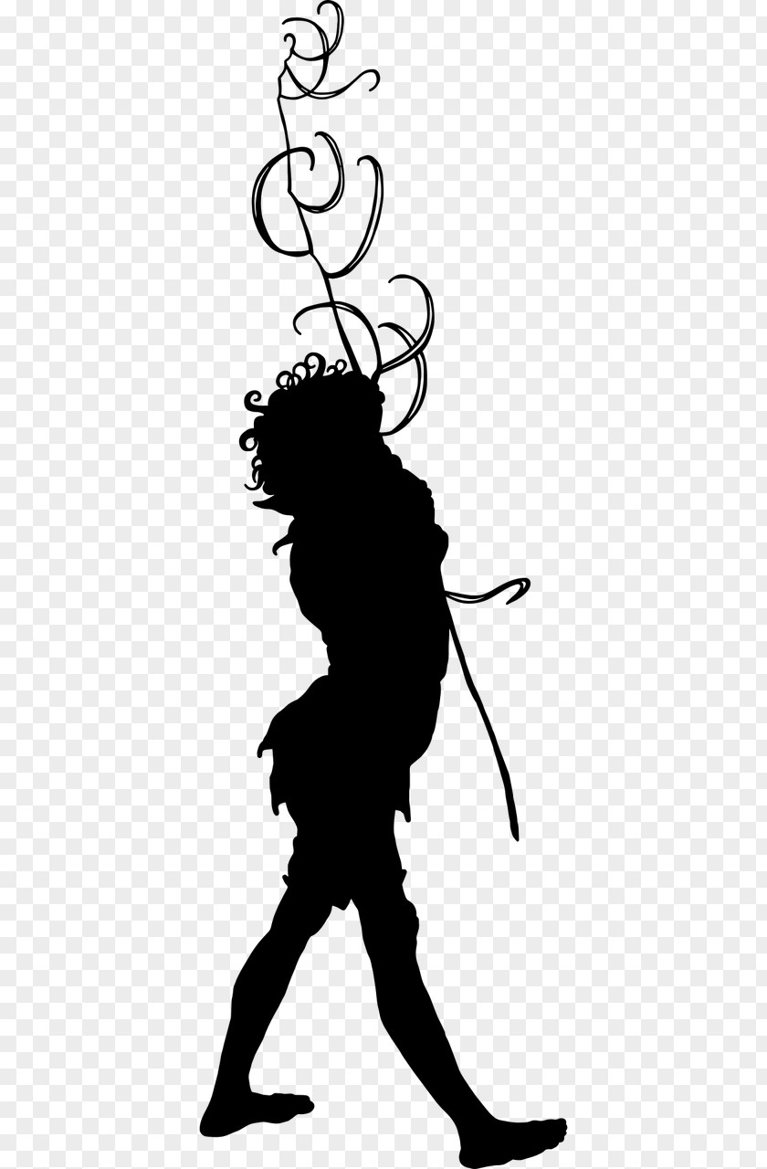 Silhouette Black And White Person Clip Art PNG