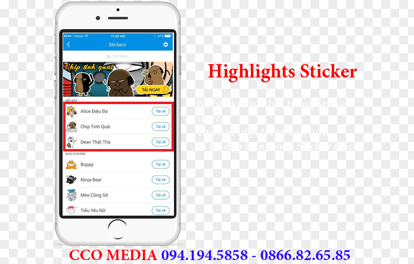Smartphone Advertising Web Design Service Page PNG