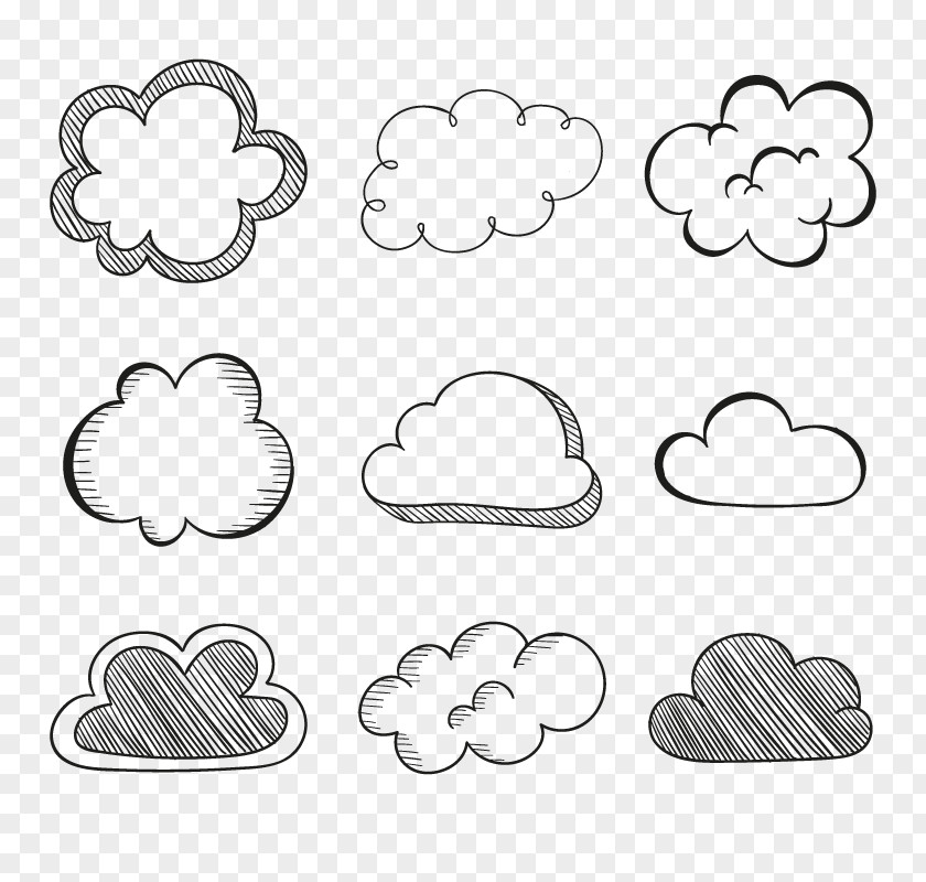 Vector Cartoon Cloud Architecture Illustration PNG