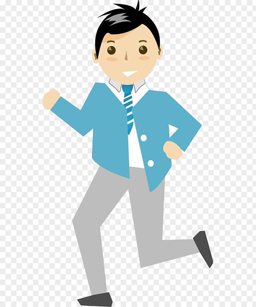 Walking Man Cartoon Running Illustration PNG