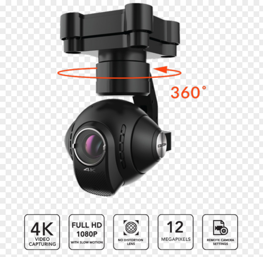 360 Degrees Yuneec International Typhoon H Gimbal CGO3+ Unmanned Aerial Vehicle PNG