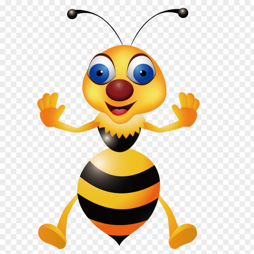 Cute Bee Hornet Wasp Clip Art PNG