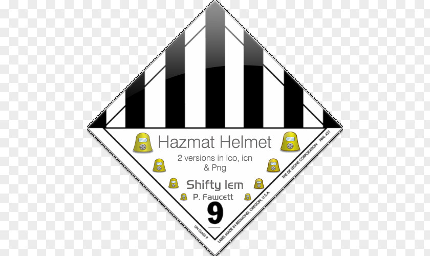 HAZMAT Dangerous Goods Label Paper Class 9 Miscellaneous Transport PNG