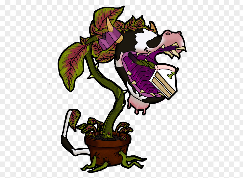Chaoyang Illustration Clip Art Purple Flower Animal PNG