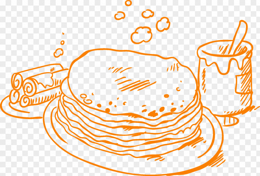Hand Drawn Breakfast Pancake Shaobing Crxeape PNG