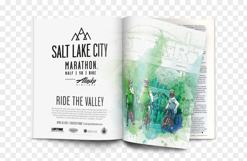 Magazine Ads Salt Lake City Marathon Advertising Graphic Design Brand PNG