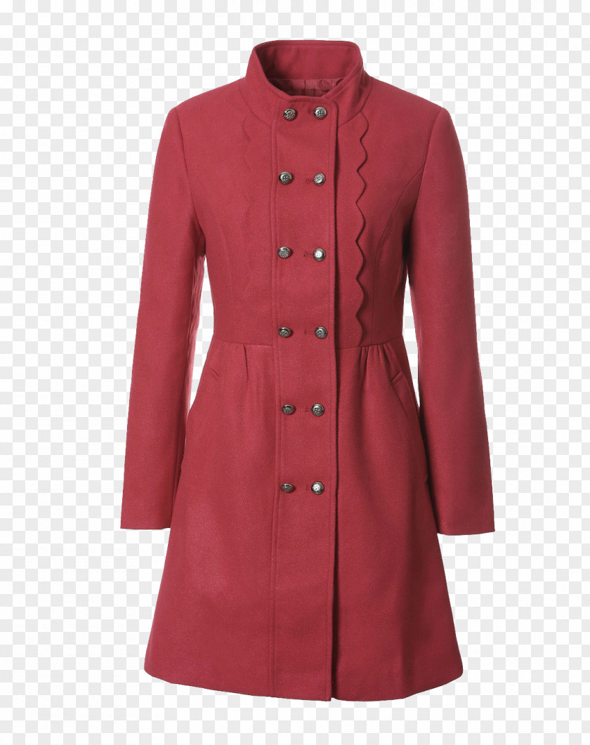 Red Winter Clothes Overcoat Robe Jacket Max Mara Sweater PNG