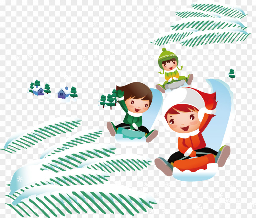 Ski Children Child Sport Cartoon PNG