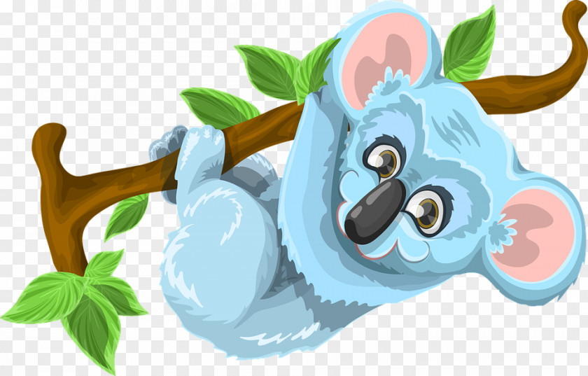 Watercolor Bear Climb, Koala! PNG