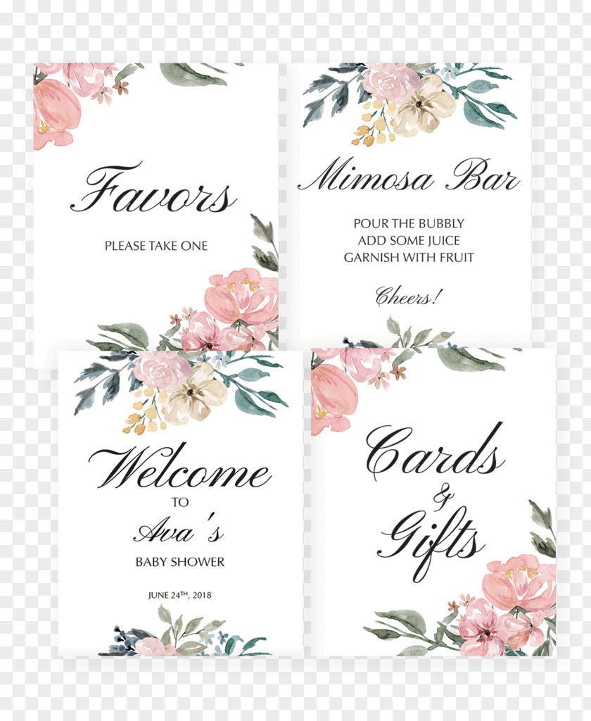 Gift Floral Design Cut Flowers Baby Shower PNG