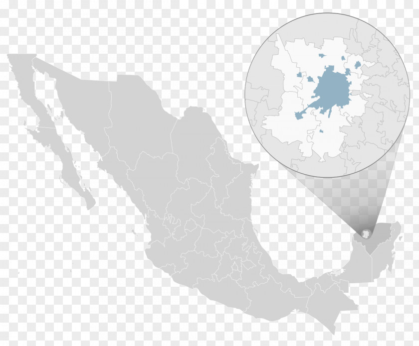 Metropolitan Mexico City World Map Vector PNG