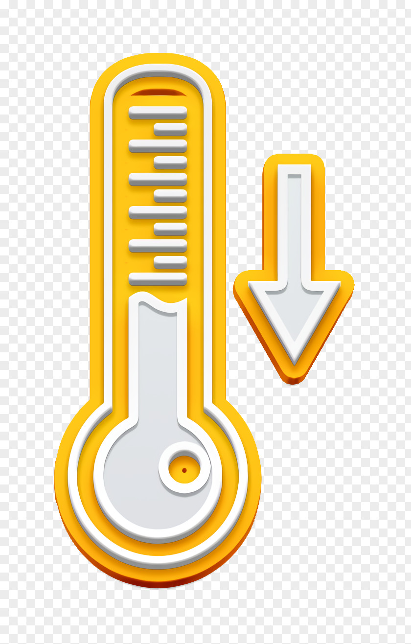 Temperature Icon Descending On Thermometer Tool Ecologism PNG