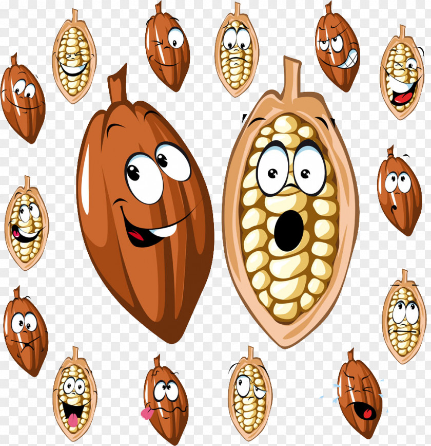 Cartoon Coffee Beans Background Image Chocolate Bar Cocoa Bean Theobroma Cacao Clip Art PNG