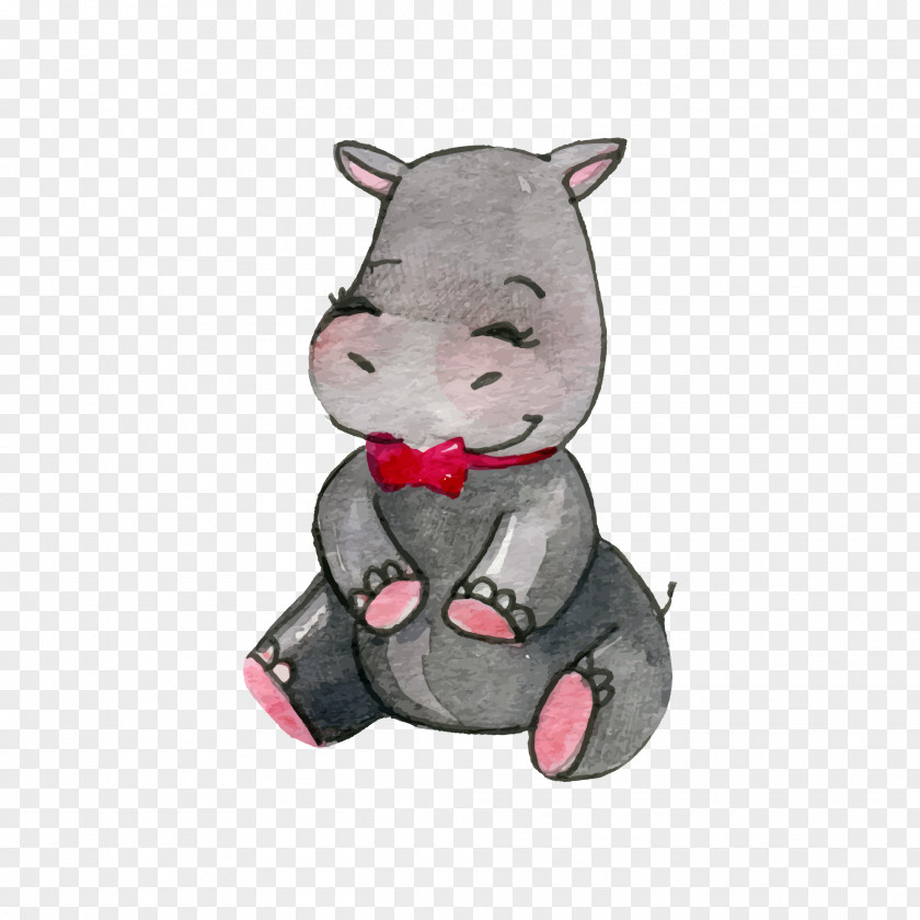 Drawing Hippo Hippopotamus Elephant PNG