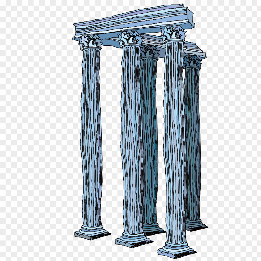 Exquisite Corridor Column Architecture Computer Graphics Illustration PNG