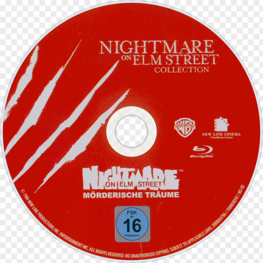 Nightmare On Elm Street Freddy Krueger Compact Disc A Blu-ray PNG