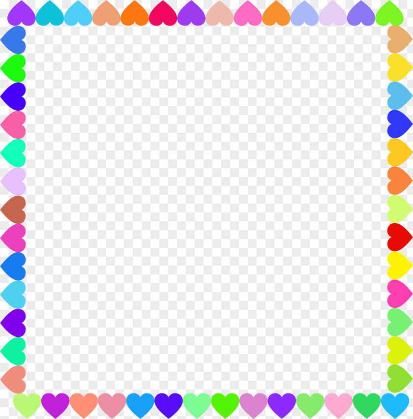 Rainbow Frame Picture Frames Heart Clip Art PNG