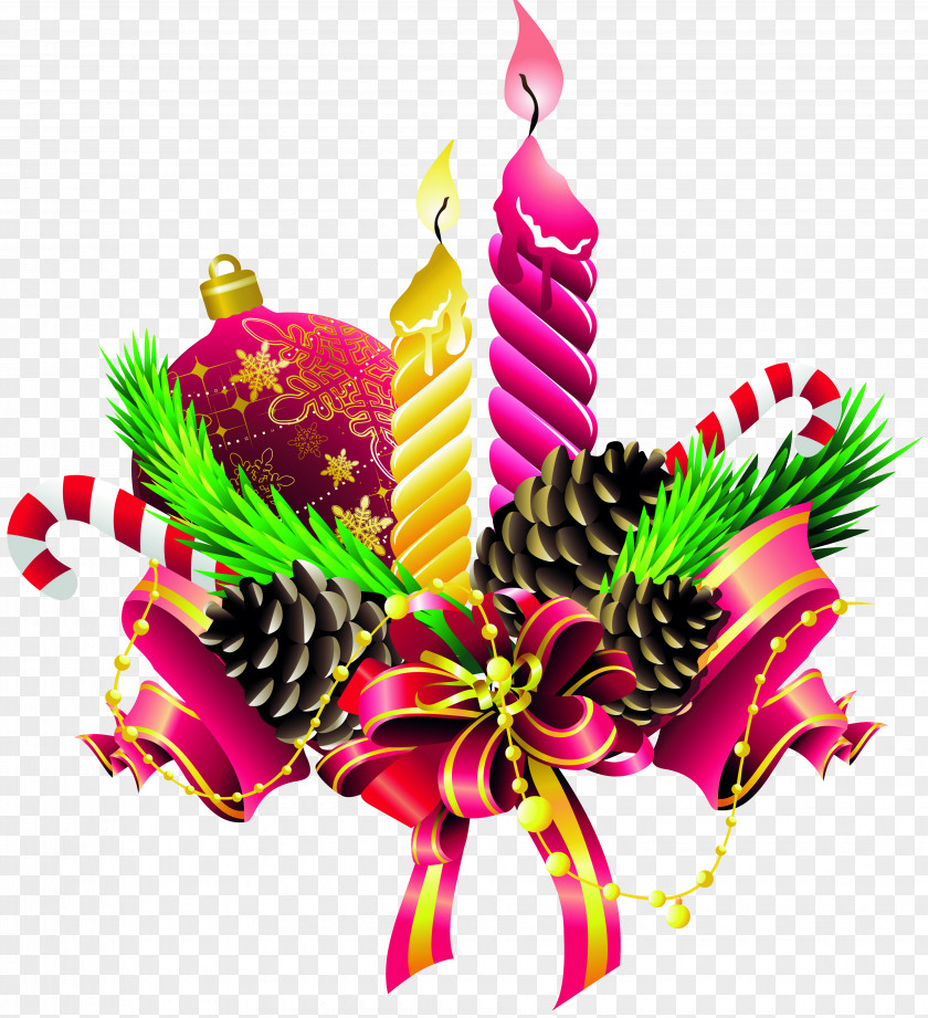 Christmas Lights Candle Clip Art PNG