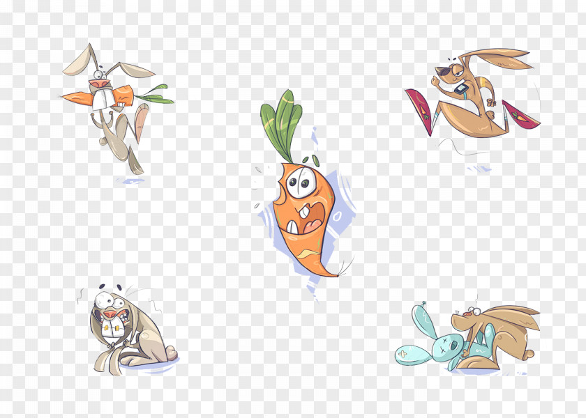 Creative Design Donkey Radish Cartoon Designer Illustration PNG