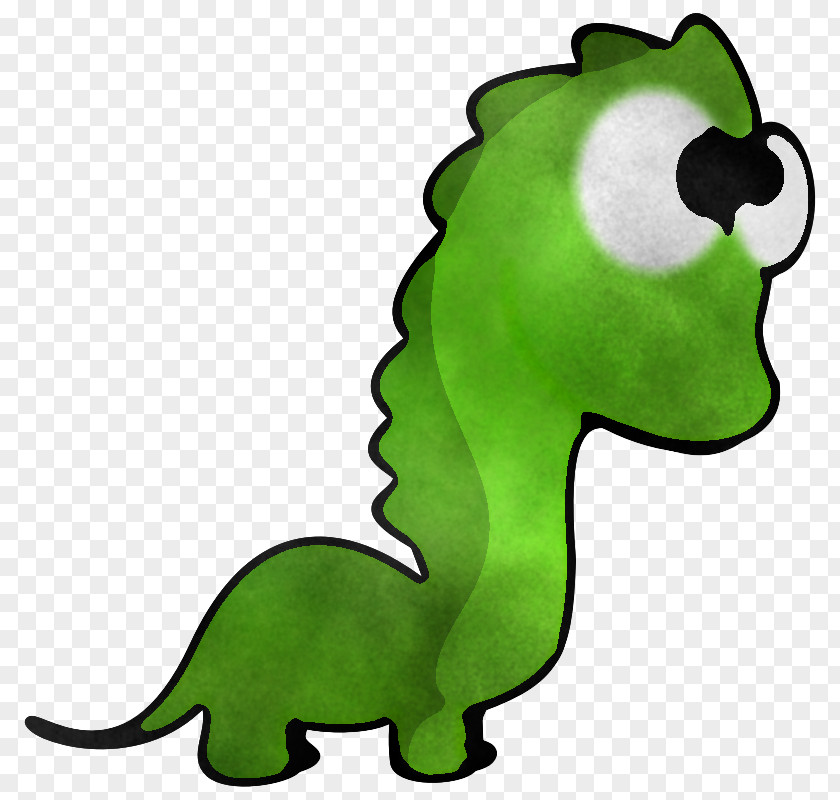 Green Cartoon Animal Figure Tail Ferret PNG