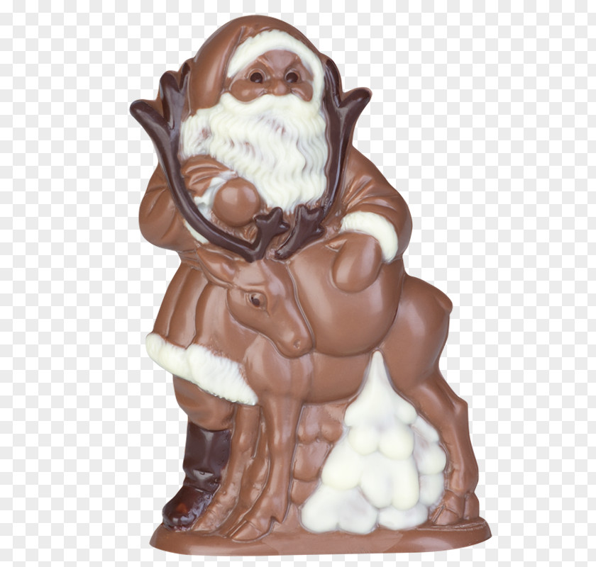 Santa Rides On The Elk Figurine PNG