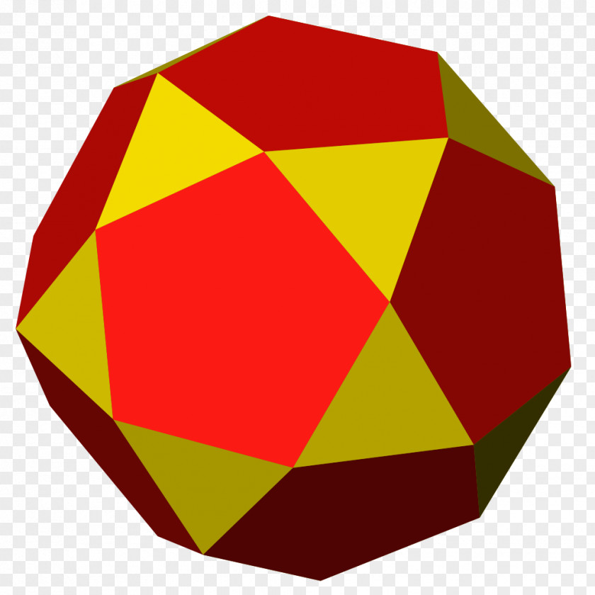 Symmetry Yellow Semiregular Polyhedron Red PNG