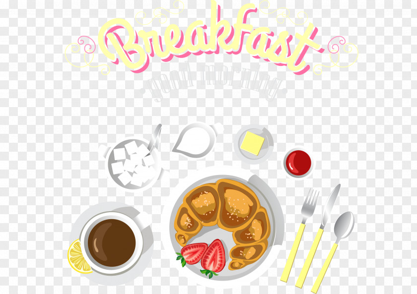 Creative Breakfast Coffee Clip Art PNG