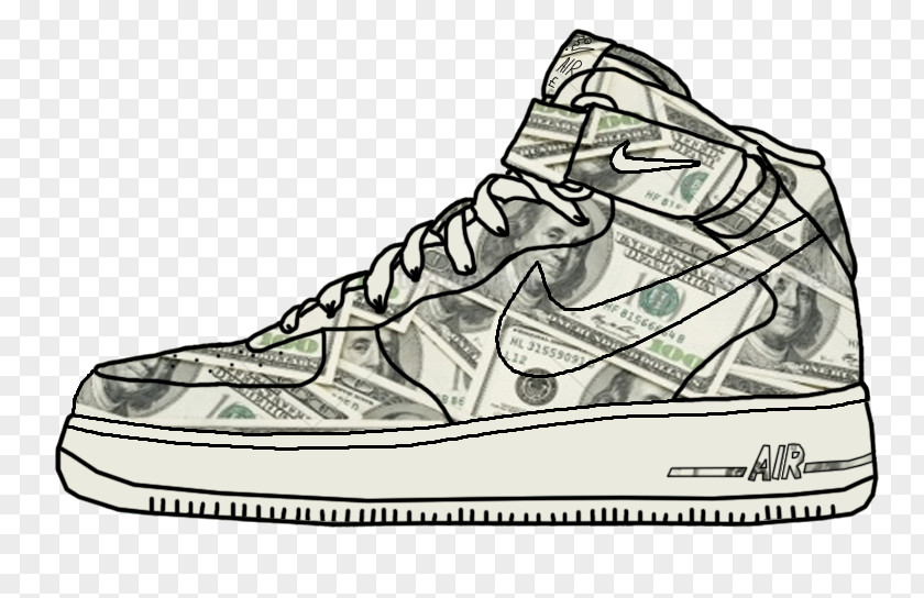 Nike Air Force Sneakers Basketball Shoe PNG