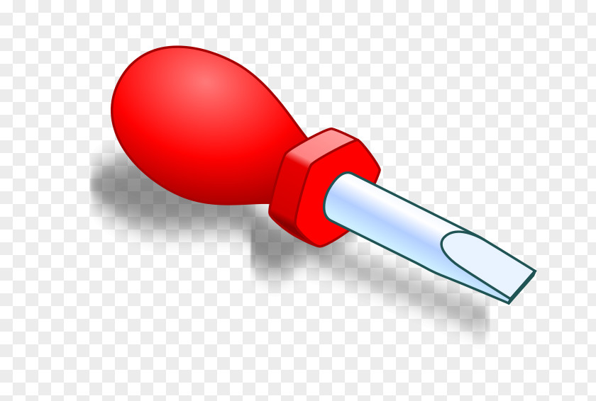 Small Red Cartoon Screwdriver Clip Art PNG