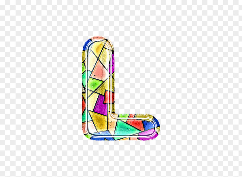 Stained Glass Letter L PNG