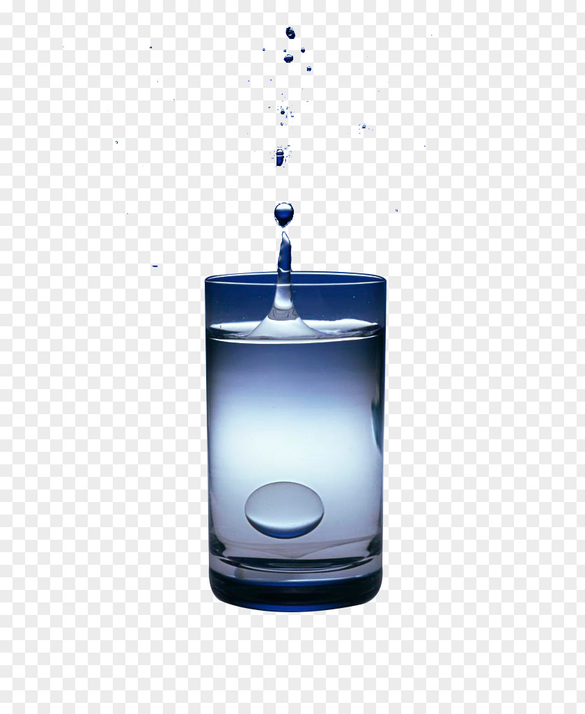 Blue Water Glass Bubble Liquid PNG