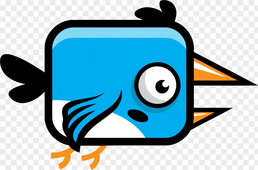 Carton Blue Flappy Bird Clip Art PNG