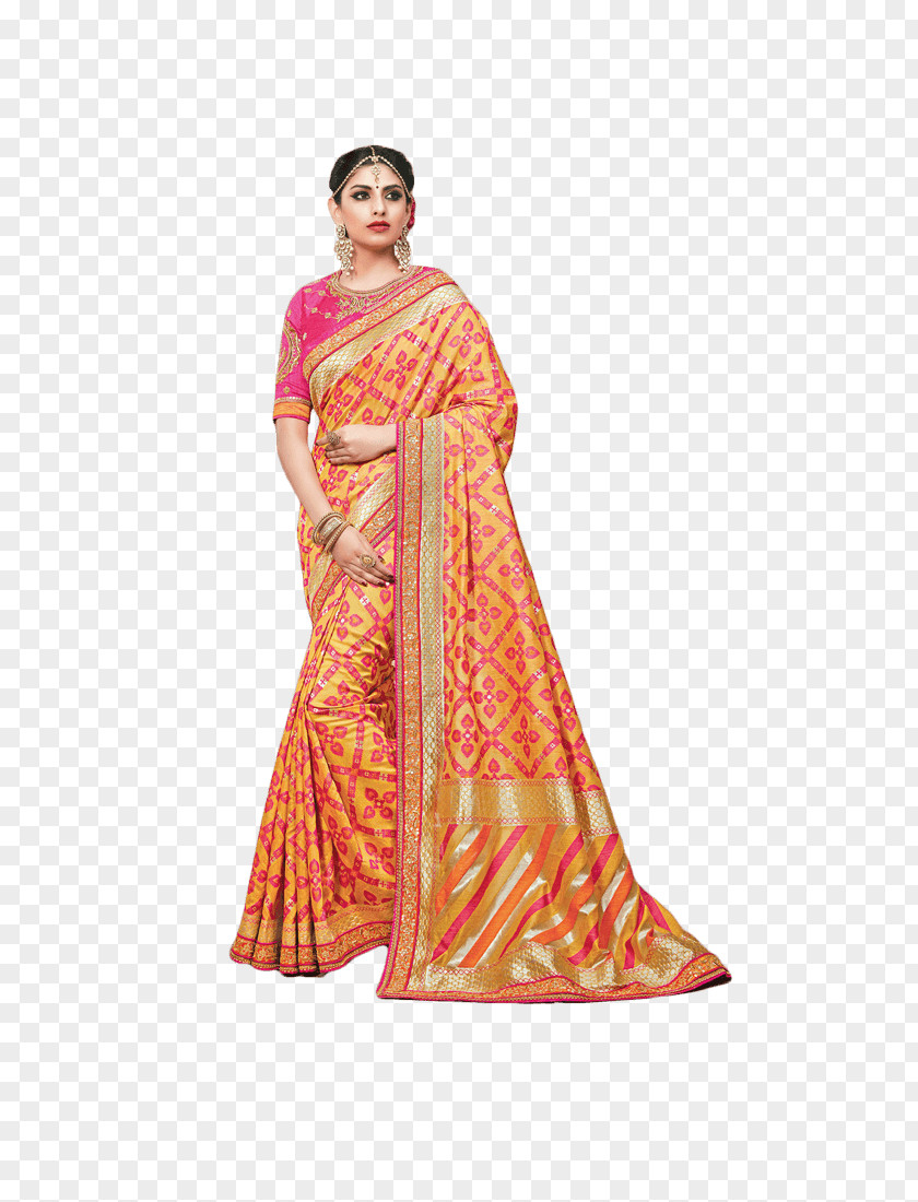Dress Sari Silk Textile Arts Georgette Color PNG