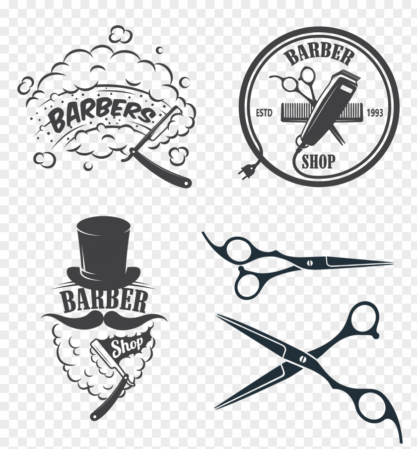 Salon Barber Hairdresser Logo Beauty Parlour PNG