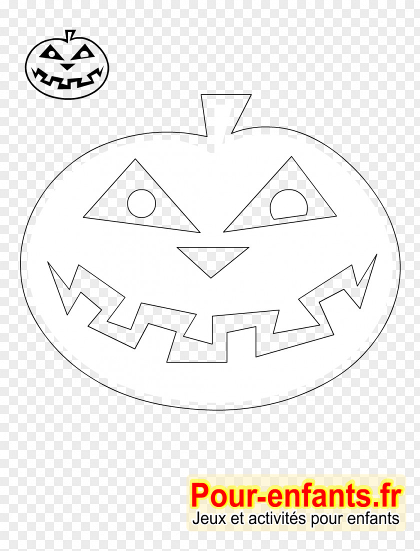 Silhouette Line Art Stencil Halloween Pumpkin PNG