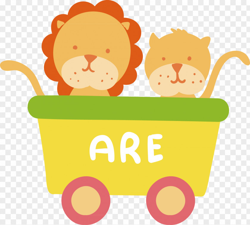 Vector Cartoon Lion Leopard Child Infant Clip Art PNG