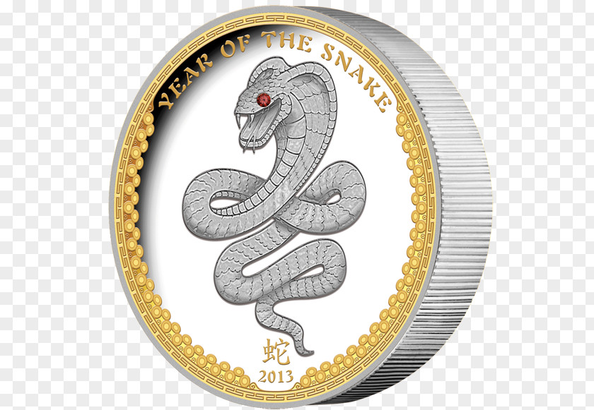 Year Of The Snake Silver Coin Silver-gilt Bullion PNG