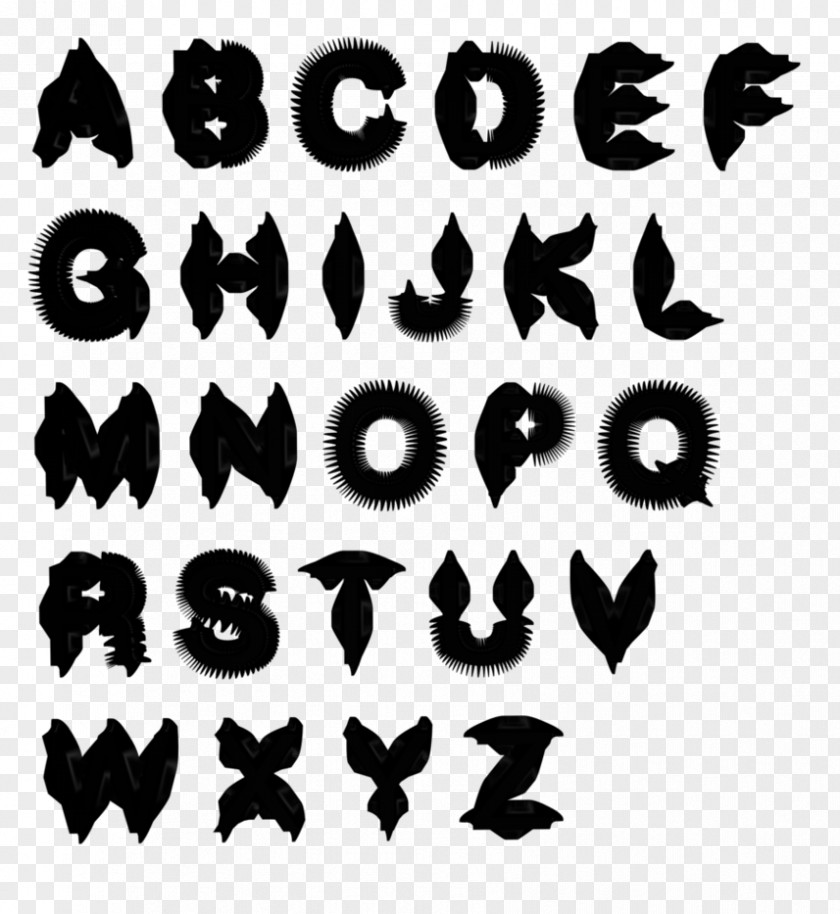 Graffiti Lettering Alphabet Calligraphy PNG